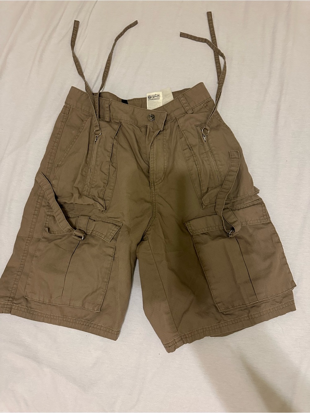 H&M Brown Cargo Shorts with Multiple Pockets